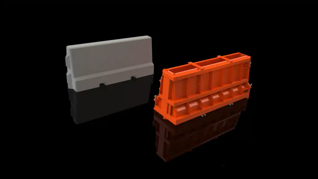 3a0300wv road barrier mould - Van Haut NV Betonmallen