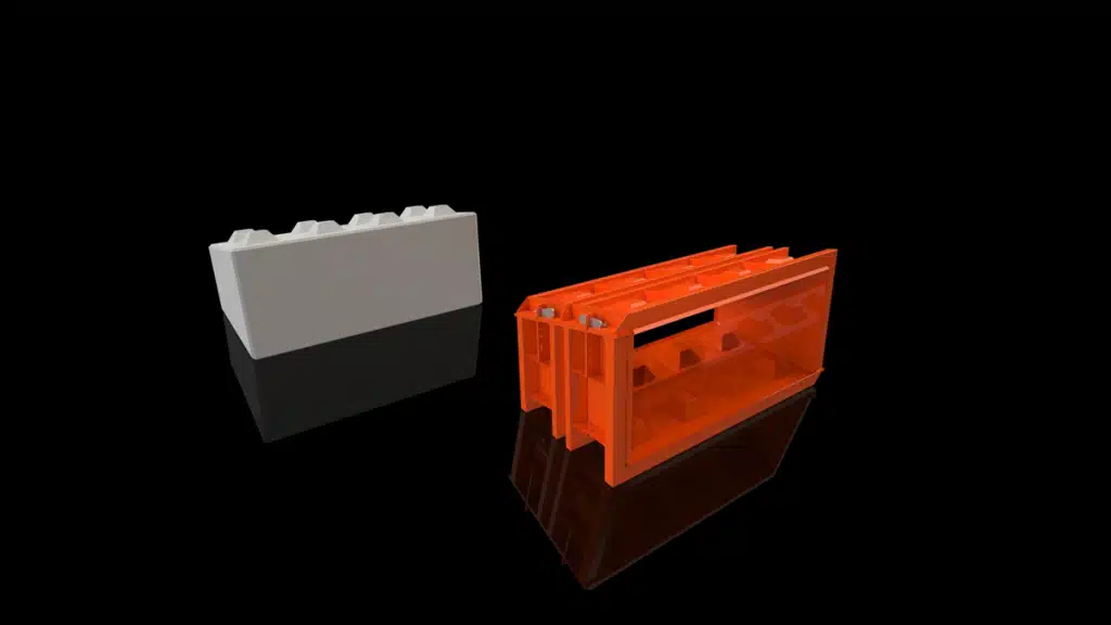 3a0303lr concrete block mould arc - Van Haut NV Betonmallen